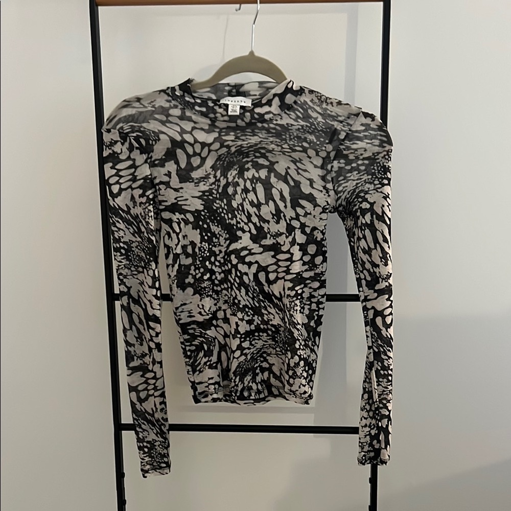 Topshop sheer patterned shirt